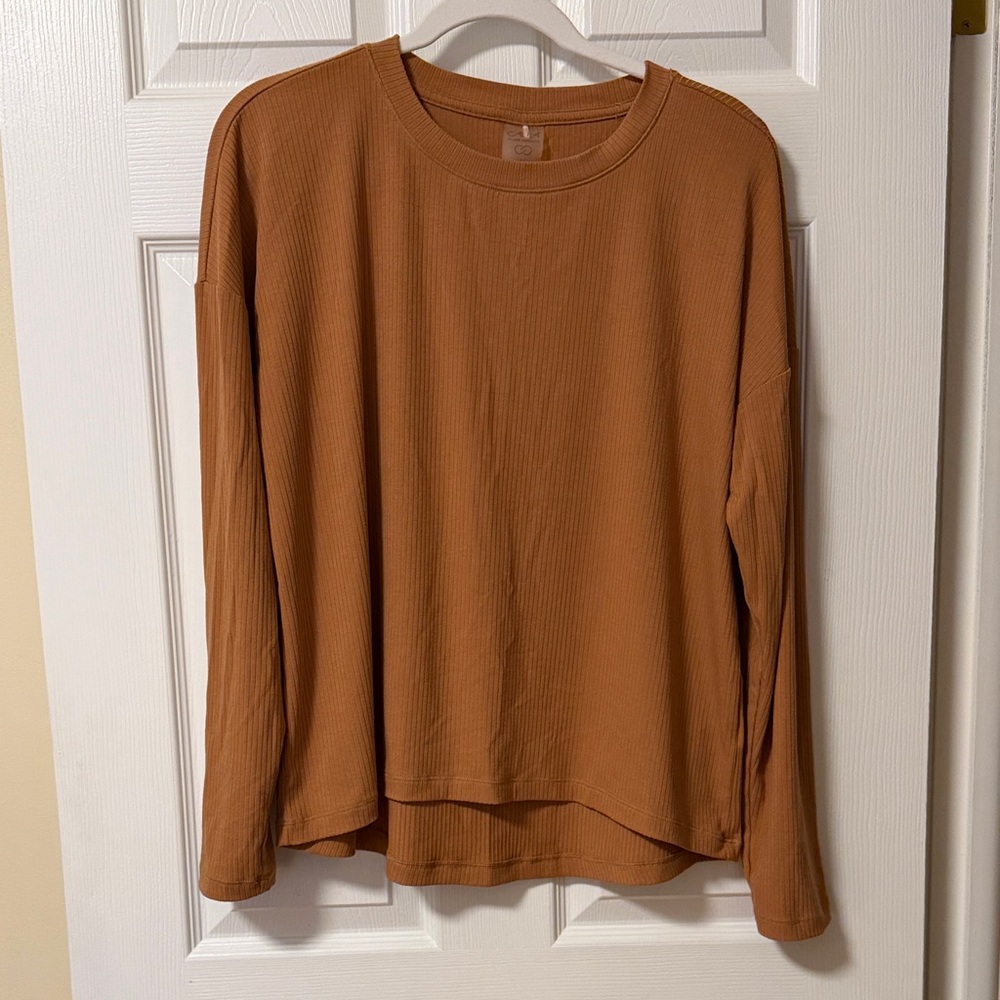 Womens Calia by Carrie Underwood Ribbed Long sleeve shirt sz L